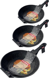 PYREX סט 3 מחבתות Pyrex Everyday בקוטר 20, 24 ו-28