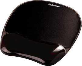 Fellowes משטח לעכבר סיליקון שחור Fellowes Mous Gel Crystal