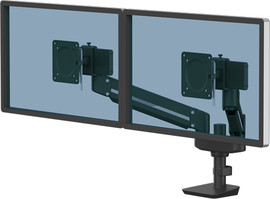 Fellowes זרוע ל2 מסכי מחשב Fellows DEE8614501 Tallo™ Compact Dual Monitor - צבע שחור