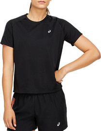 Asics חולצת ספורט נשים אסיקס חולצת ריצה לנשים ICON קצרה מבית ASICS