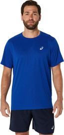 Asics חולצת ספורט צבע כחול גברים חולצת ריצה ASICS Core SS Top