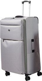 Camel Mountain מזוודה גדולה Swiss Digital Feather Light 31” - אולטרה קלה במשקל של 2.3 ק”ג בלבד - אפור פלדה
