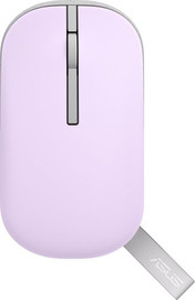 ASUS עכבר אלחוטי Asus Marshmallow MD100 Mist Purple - עיצוב סימטרי וקומפקטי - רצועת נשיאה מובנית - צבע סגול ערפל