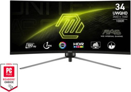 MSI מסך מחשב גיימינג קעור 34'' MSI אם אס איי דגם MAG 345CQR