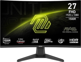 MSI מסך גיימינג קעור MSI MAG 276CF E20 27'' Rapid VA FHD 200Hz 0.5ms - עיצוב 1500R - תמיכה ב-HDR - צבע שחור