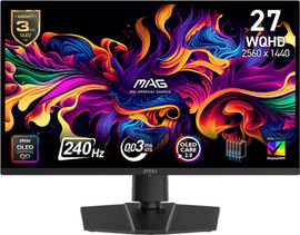 MSI מסך מחשב גיימינג "26.5 MSI אמ.אס.איי MAG 273QP QD-OLED X24