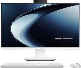 ASUS מחשב All-in-One "Asus V400 27 - מעבד Intel Core i5 210H - זיכרון 16GB - כונן 512GB SSD - צבע לבן - כולל Win 11 - כולל מקלדת ועכבר אלחוטיים