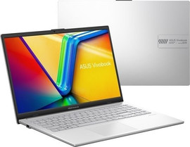ASUS מחשב נייד Asus Vivobook Go 15 15.6" FHD - מעבד AMD Ryzen 5 7520U - זיכרון 16GB - כונן 1TB SSD - צבע Cool Silver - כולל Win 11 Pro