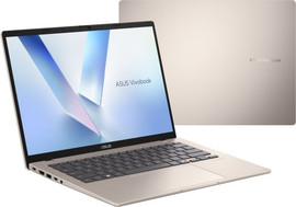 ASUS מחשב נייד Asus Vivobook 14 14" WUXGA - מעבד Intel Core Ultra 5 225H - זיכרון 16GB - כונן 512GB SSD - צבע Platinum Gold - כולל Win 11 Pro