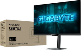 Gigabyte מסך מחשב גיימינג Gigabyte G27U 4K SS IPS 160Hz/320Hz Pivot - צבע שחור
