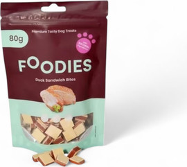 foodies חטיף פודיס נגיסי סנדוויץ' ברווז 80 גר'