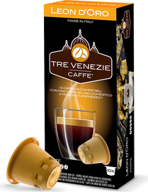 Tre Venezie TRE VENEZIE LEON D'ORO  X 10 PLASTIC/קפסולות קפה תואם נספרסו טרה ונצי לאון דאורו