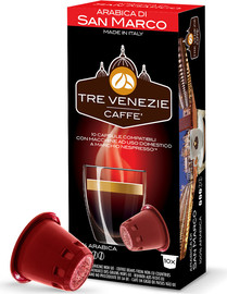 Tre Venezie TRE VENEZIE ARABICA S. MARCO X 10 PLASTIC/קפסולות קפה טרה ונצי סאן מרקו