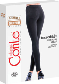 Conte טייץ קלאסי עם אפקט תרמי GOLDY LUX ,שחור