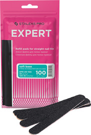 Staleks מדבקות פצירה רכות לבסיס ישר סטאלקס 30 יח Refill Pads for Straight Nail File DFE-20-100