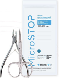 MicroSTOP שקיות עיקור, סטריליזציה, בחום קראפט, לפדיקוריסטים, מקעקעים, קוסמטיקאיות וטכנאי ציפורניים וסלוני יופי 100 יחידות Heat Sterilization Pouches