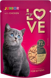 My Love My Love חתולים - פאוץ' קיטן עוף ברוטב 85 גר'