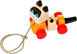 CUBIKA צעצוע עץ לגרירה Cubika חתול – Walk-A-Long Cat