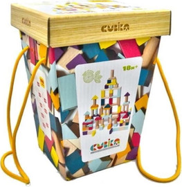 CUBIKA ערכת קוביות עץ לילדים Cubika 1 צעצוע צבעוני