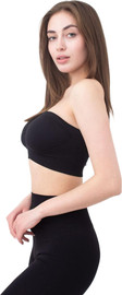 Giulia טופ בנדו | Bandeau Top ,שחור