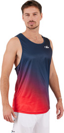 VN VN Racer Tank - גופיית ריצה לגבר בצבע ערפל אדום - אדום