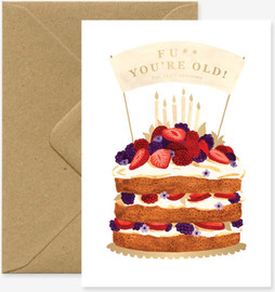 1item כרטיס ברכה Fu** You're Old