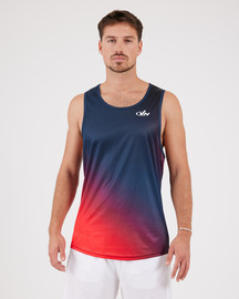 VN VN Racer Tank - גופיית ריצה לגבר בצבע ערפל אדום - אדום