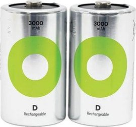 GP זוג סוללות D נטענות GP ReCyko 3000mAh