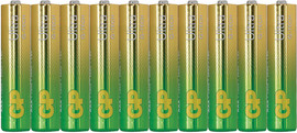 GP 10 סוללות אולטרה אלקליין AAA 1.5V