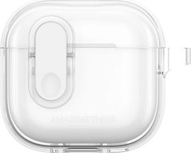 AMAZINGTHING AMAZINGTHING Minimal Click Case AirPods 4 Clear - מגן מינימליסטי לאיירפודס 4 שקוף
