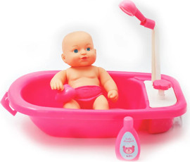 I AM Toys בובה + אמבטיה ואביזרים