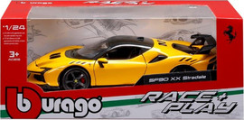 Bburago BURAGO מכונית דגמים 1:24 פרארי צהוב R & P - SF90 XX Stradale