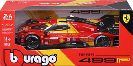 Bburago BURAGO מכונית דגמים 1:24 פרארי 499P CHAMPION 2024