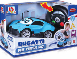 Bburago BURAGO מכונית בוגאטי + שלט תנועה לנהג הצעיר