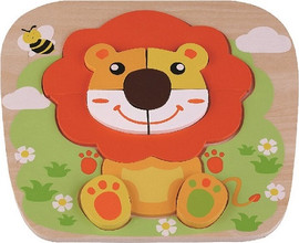 Pit Toys פאזל הרכבה מעץ - אריה