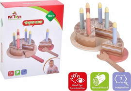 Pit Toys ערכת משחק עוגת שוקולד מעץ Pit Toys
