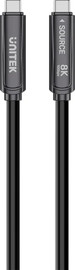 UNITEK כבל אופטי Unitek USB-C to USB-C באורך 10 מטר – תמיכה ב-8K@30Hz, מהירות 10Gbps וטעינה PD 60W (דגם C14178A-10M)