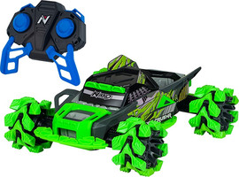 Nikko מכונית מרוץ שטח קראשר CrusheR עם שלט, טעינת USB וגלגלים מתרחבים לעבירות מדהימה - ירוק