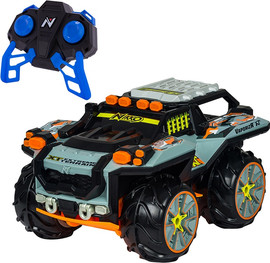 Nikko מכונית מפלצת שטח אמפיבית עם שלט וטעינת USB מתאימה לכל שטח (חול, בוץ, שלג ואפילו מים) VaporizR XT - אפור