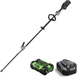 EGO מגזמת גובה עם ראש מתכוונן סופר מקצועית 56V Brushless להבים 53 ס"מ + סוללה 2.5Ah + מטען