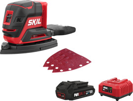 SKIL מלטשת מולטי יד אחת 20V Brushless + שק איסוף + סוללה 2.0AH +מטען