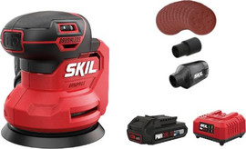 SKIL מלטשת אקצנטרית "5 (125 מ"מ) נטענת 20V Brushless XP עם וויסות מהירות אלקטרוני + מיכל איסוף + סוללה 2.0Ah + מטען