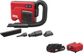 SKIL שואב אבק נטען לרכב 2 ב-1 Brushless 20V משולב מפוח + אביזרים + סוללה 2.0AH +מטען