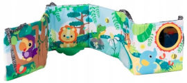 winfun פעלולון ספר דו-צדדי רך עם חיבור למיטה / עריסה - חיות הספארי
