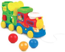 winfun רכבת הך פטיש אורקולי עם 3 כדורים צבעוניים
