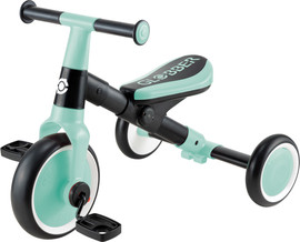 Globber תלת אופן ללימוד רכיבה הופך לאופני איזון LEARNING TRIKE 2IN1 - מנטה