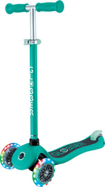 Globber קורקינט לילדים פרימו לייטס Primo Lights אורות בגלגלים, נעילת היגוי וידית בגובה משתנה - ירוק אמרלד