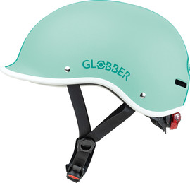 Globber קסדה לילדים MASTER עם מנגנון התאמה לראש ותאורת LED אחורית (XS-S) - ירוק פסטל