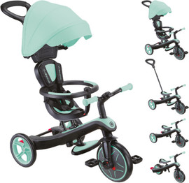 Globber תלת אופן 4ב1 דגם Explorer Trike 4IN1 Ecologic צבע מנטה