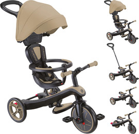 Globber תלת אופן מתקפל הכל באחד Explorer Trike 4 in 1 הופך לאופני איזון - חול